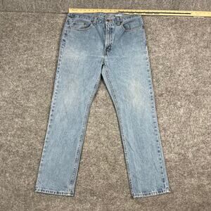 George Jeans Mens Size 33x32 Blue Regular Fit Straight Leg Classic Denim